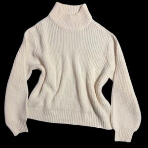 Noisy May High Neck Oversized Knit Sweater New Women’s Size L Chunky Pullover